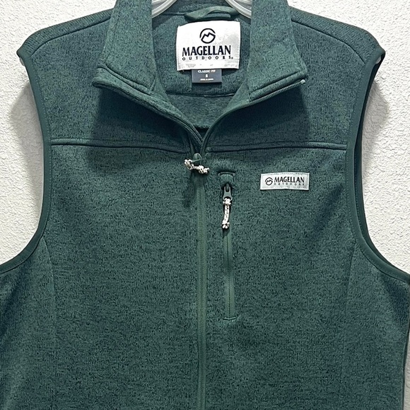 Magellan Men’s Green Zip Up Classic Fit Vest Size Small - Picture 3 of 5